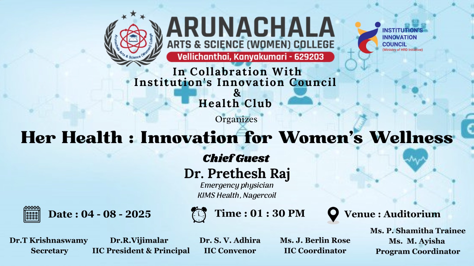 Health Club organizes Her Health: Innovation for Women's Wellness